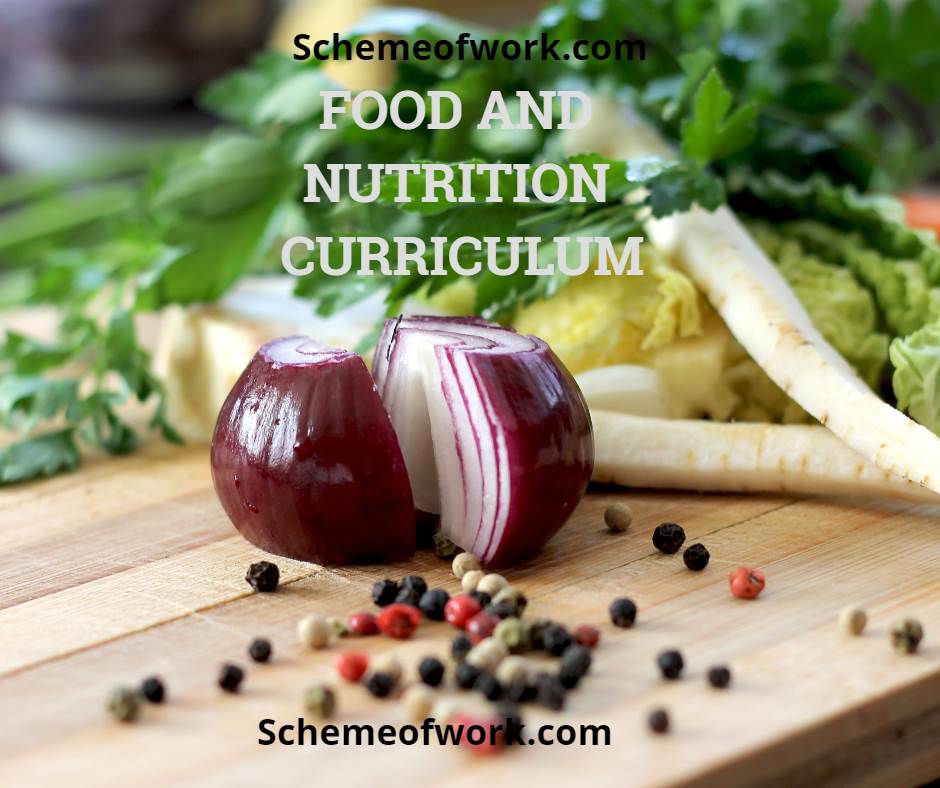 Food and nutrition curriculum schemeofwork