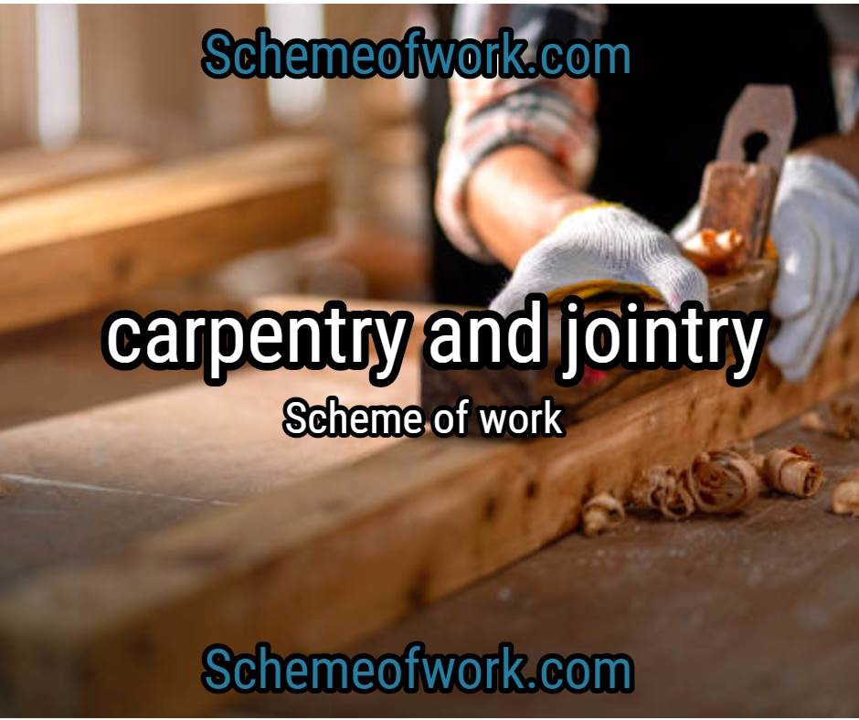 Carpentry and Joinery scheme of work 2