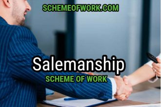 Salesmanship scheme of work