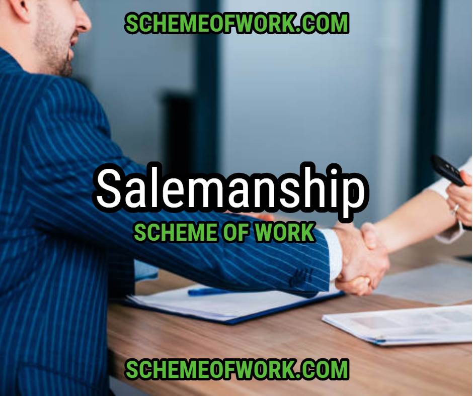 Salesmanship scheme of work