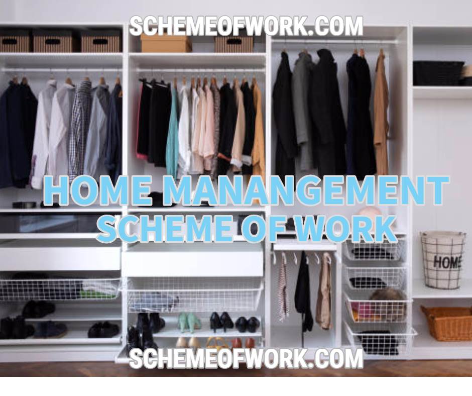 Home Management Scheme of work