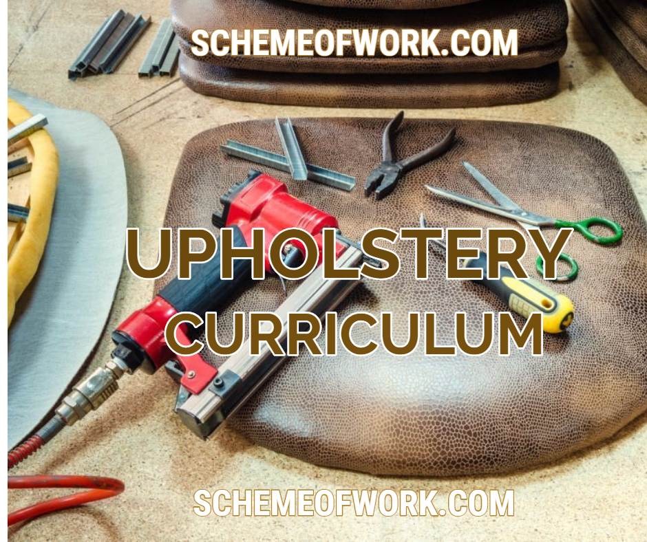 Upholstery Curriculum