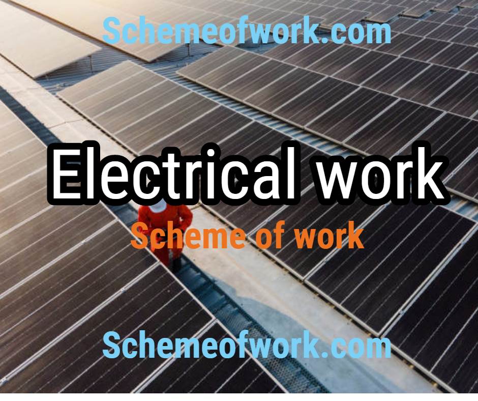 Electrical Work Scheme of work 2